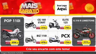 Modelo de TV para TV Horizontal com o tema Mais Barato para Concessionaria de Motos