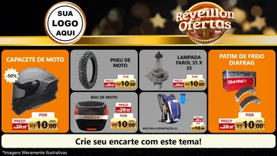 Modelo de TV para TV Horizontal com o tema Réveillon de Ofertas para Moto peças