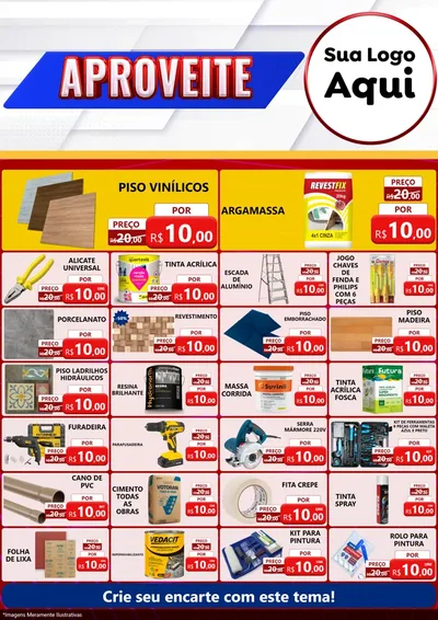 Modelo de Encarte para Encarte A4 Vertical com o tema Aproveite para Material para Construção