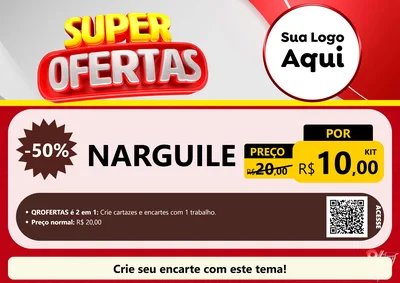 Modelo de Cartaz para Cartaz A4 Horizontal com o tema Super Ofertas para Tabacaria