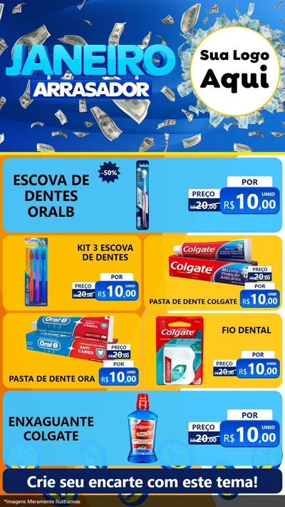 Modelo de TV para TV Vertical com o tema Janeiro Arrasador para Higiene Pessoal