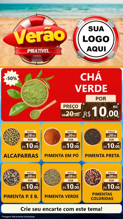 Modelo de Rede Social para Stories com o tema Verão Imbatível para Produtos Naturais