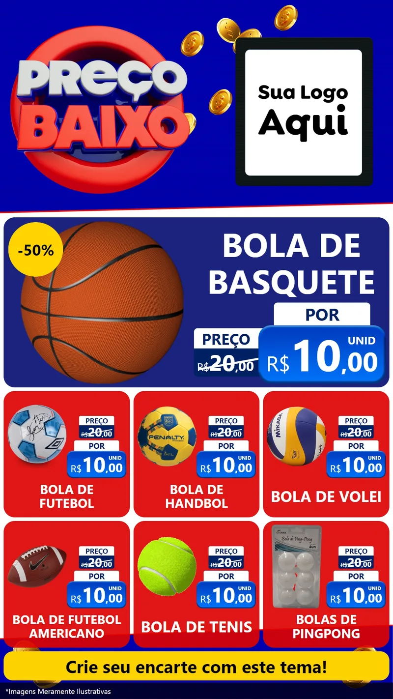 Modelo de Rede Social para Stories com o tema Preço Baixo para Artigos Esportivos