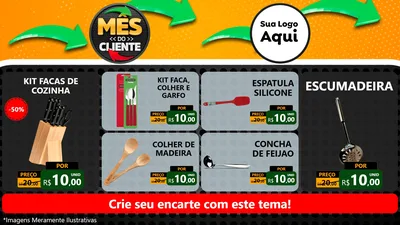 Modelo de TV para TV Horizontal com o tema Mês do Cliente para Utilidades Domésticas