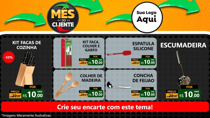 Modelo de TV para TV Horizontal com o tema Mês do Cliente para Utilidades Domésticas