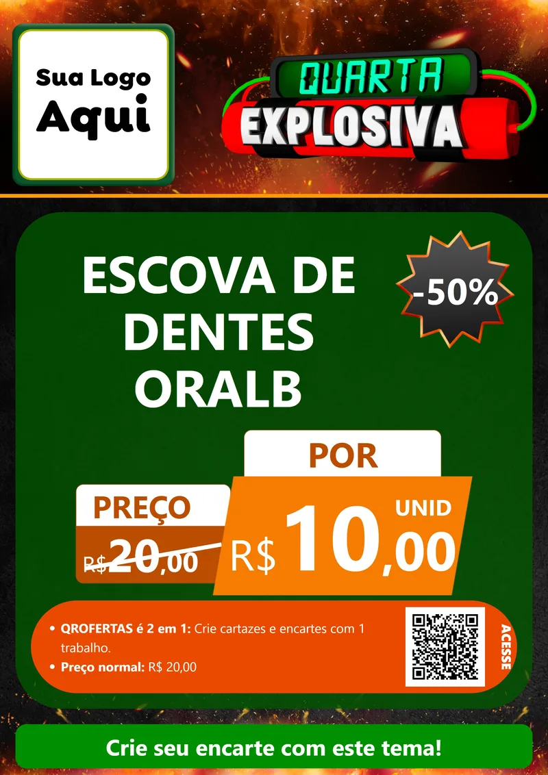 Modelo de Cartaz para Cartaz A4 Vertical com o tema Quarta Explosiva para Higiene Pessoal