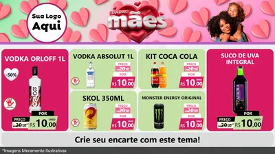 Modelo de TV para TV Horizontal com o tema Dia das Mães para Distribuidora de bebidas