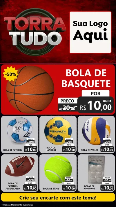 Modelo de Rede Social para Stories com o tema Torra Tudo para Artigos Esportivos