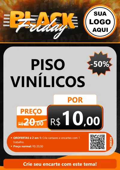 Modelo de Cartaz para Cartaz A4 Vertical com o tema Black Friday para Material para Construção