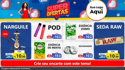 Modelo de TV para TV Horizontal com o tema Super Ofertas para Tabacaria