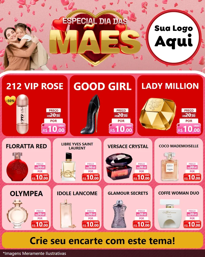 Modelo de Rede Social para Feed Instagram com o tema Especial Dia Das Mães para Perfumes