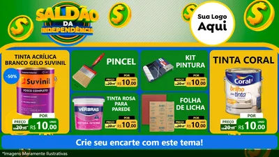 Modelo de TV para TV Horizontal com o tema Saldão da Indepêndencia para Tintas e Ferramentas