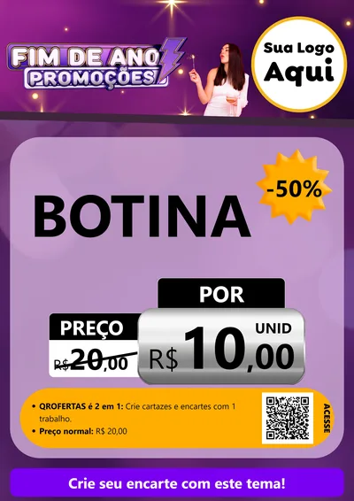 Modelo de Cartaz para Cartaz A4 Vertical com o tema Fim de Ano Promoções para Agropecuária