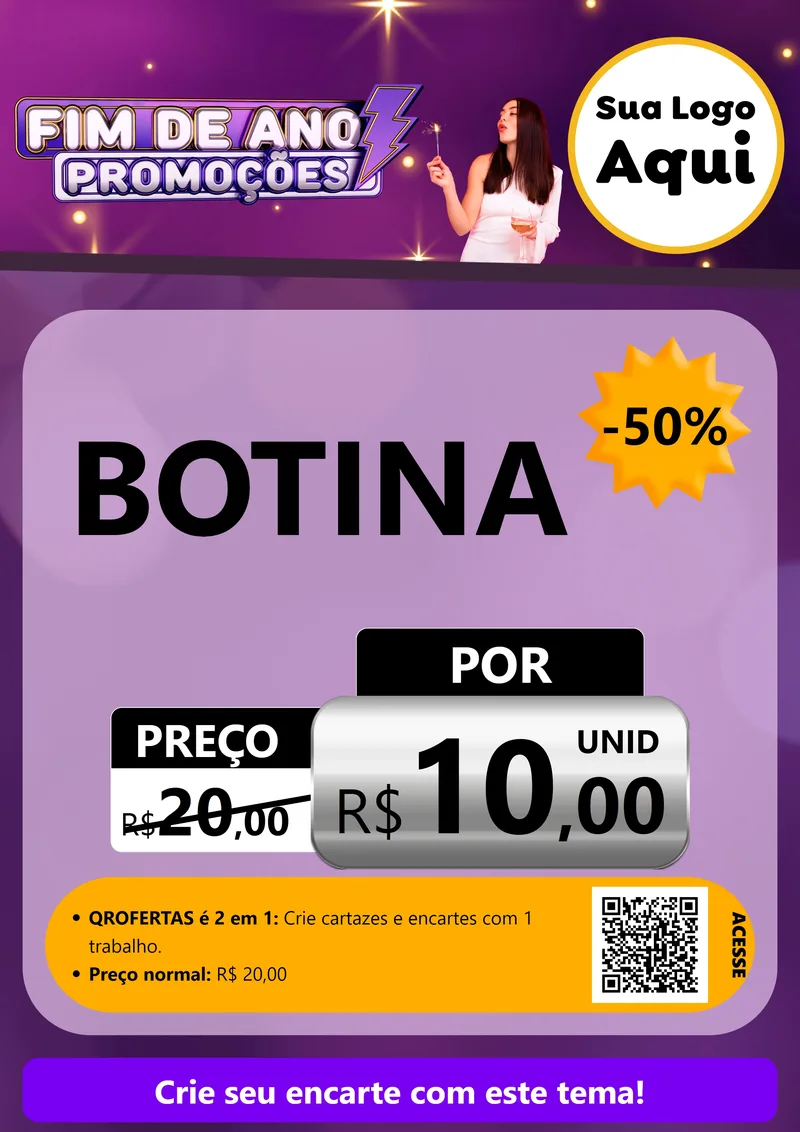 Modelo de Cartaz para Cartaz A4 Vertical com o tema Fim de Ano Promoções para Agropecuária