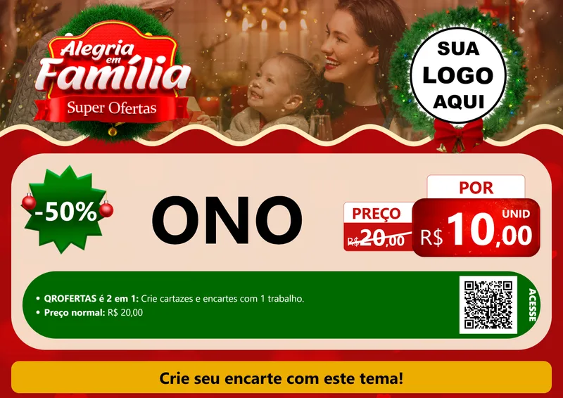 Modelo de Cartaz para Cartaz A4 Horizontal com o tema Alegria Em Família - Super Ofertas para Óticas
