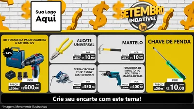 Modelo de TV para TV Horizontal com o tema Setembro Imbatível para Maquinas e Ferramentas