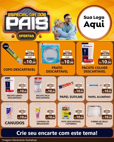 Modelo de Rede Social para Feed Instagram com o tema Especial Dia dos Pais para Embalagens