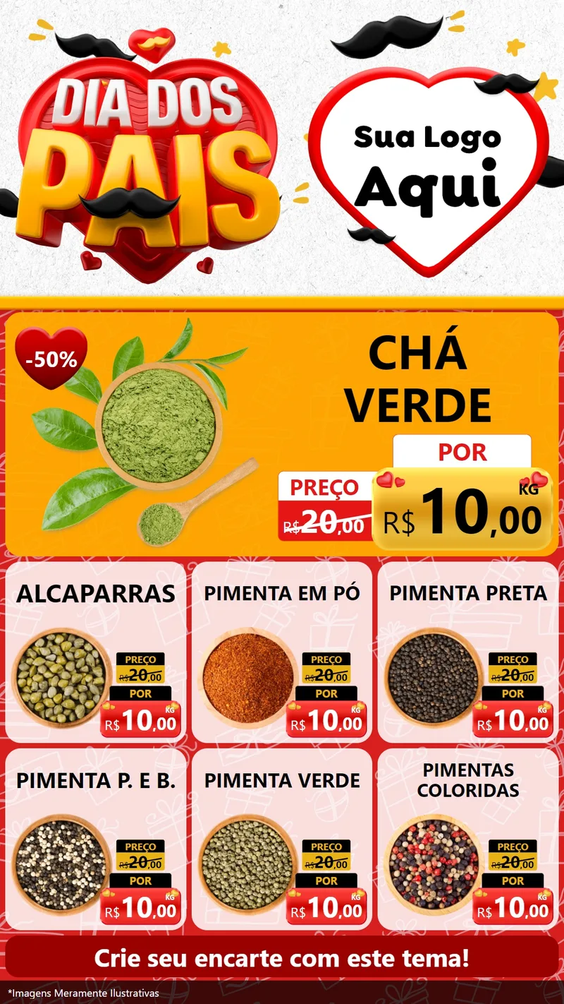 Modelo de Rede Social para Stories com o tema Dia dos Pais para Produtos Naturais