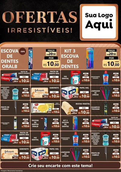 Modelo de Encarte para Encarte A4 Vertical com o tema Ofertas Irresistíveis! para Higiene Pessoal