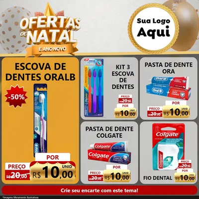 Modelo de Rede Social para Feed Facebook com o tema Ofertas De Natal E Ano Novo para Higiene Pessoal