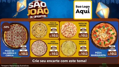 Modelo de TV para TV Horizontal com o tema São João Ofertas Imbatíveis! - Junina para Pizzaria