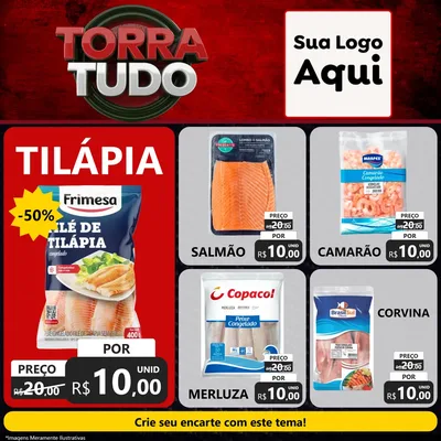 Modelo de Rede Social para Feed Facebook com o tema Torra Tudo para Peixaria
