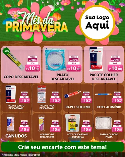 Modelo de Rede Social para Feed Instagram com o tema Mês da Primavera para Embalagens