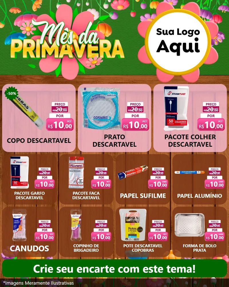 Modelo de Rede Social para Feed Instagram com o tema Mês da Primavera para Embalagens