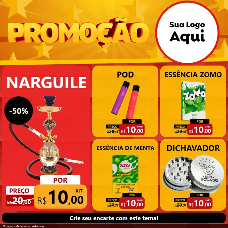 Modelo de Rede Social para Feed Facebook com o tema Promoção para Tabacaria