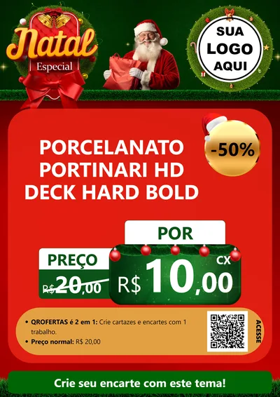 Modelo de Cartaz para Cartaz A4 Vertical com o tema Natal Especial para Pisos e revestimentos
