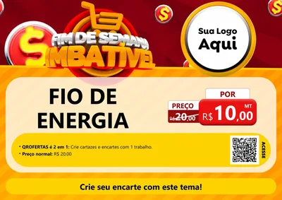 Modelo de Cartaz para Cartaz A4 Horizontal com o tema Fim de Semana Imbatível para Materiais Elétricos