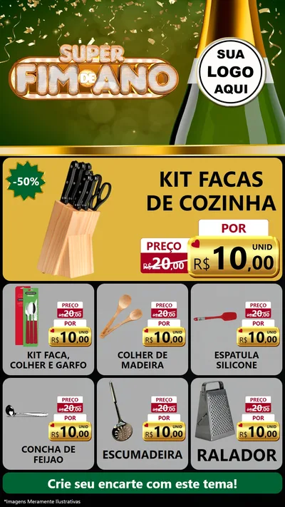 Modelo de Rede Social para Stories com o tema Super Fim de Ano para Utilidades Domésticas