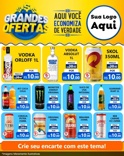 Modelo de Rede Social para Feed Instagram com o tema Grandes Ofertas para Distribuidora de bebidas