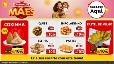Modelo de TV para TV Horizontal com o tema Semana das Mães para Salgadaria