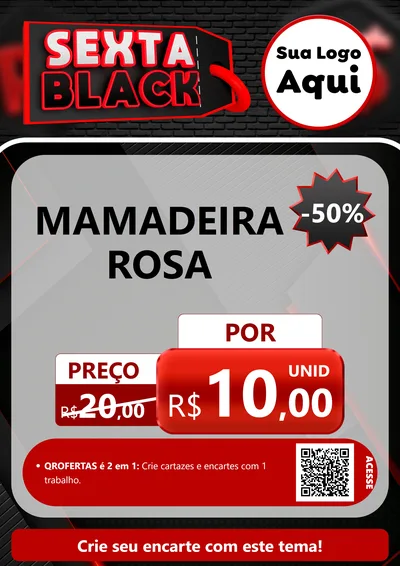 Modelo de Cartaz para Cartaz A4 Vertical com o tema Sexta Black para Bebês