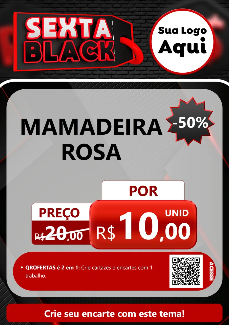 Modelo de Cartaz para Cartaz A4 Vertical com o tema Sexta Black para Bebês