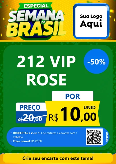 Modelo de Cartaz para Cartaz A4 Vertical com o tema Especial Semana do Brasil para Perfumes