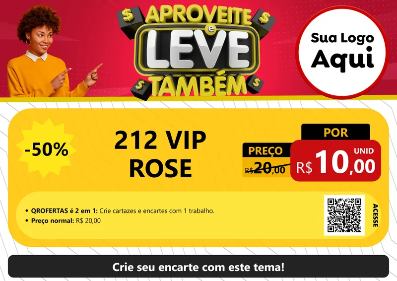 Modelo de Cartaz para Cartaz A4 Horizontal com o tema Aproveite e Leve Também para Perfumes