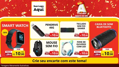 Modelo de TV para TV Horizontal com o tema Dia A o Dia Mais Barato do Mês para Informática