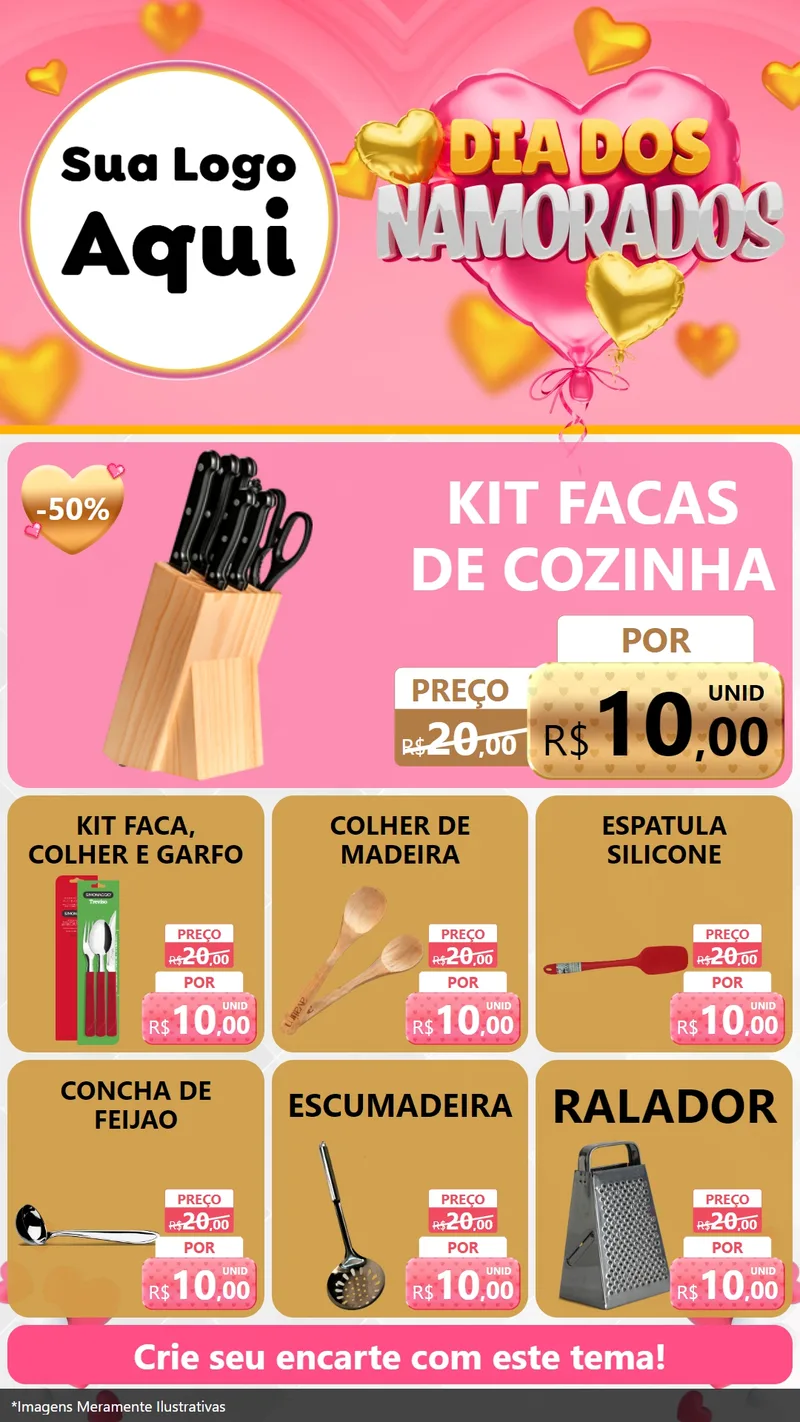 Modelo de Rede Social para Stories com o tema Dia dos Namorados para Utilidades Domésticas