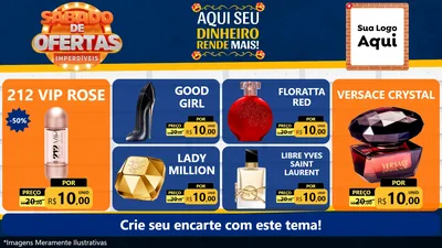 Modelo de TV para TV Horizontal com o tema Sábado de Ofertas Imperdíveis para Perfumes