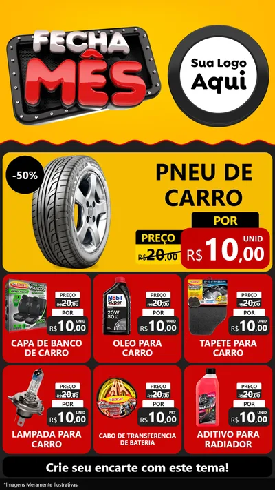 Modelo de Rede Social para Stories com o tema Fecha Mês para Auto peças