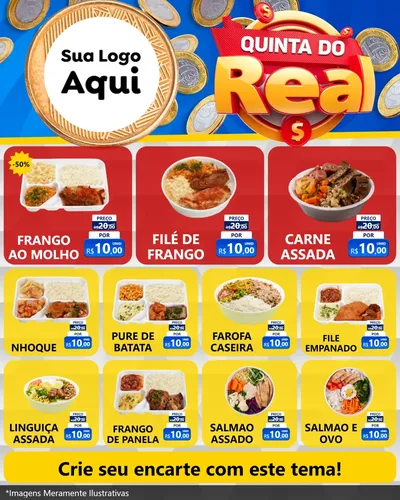 Modelo de Rede Social para Feed Instagram com o tema Quinta do Real para Restaurante
