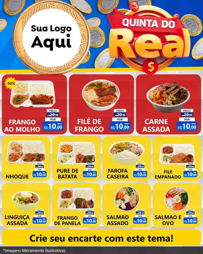 Modelo de Rede Social para Feed Instagram com o tema Quinta do Real para Restaurante