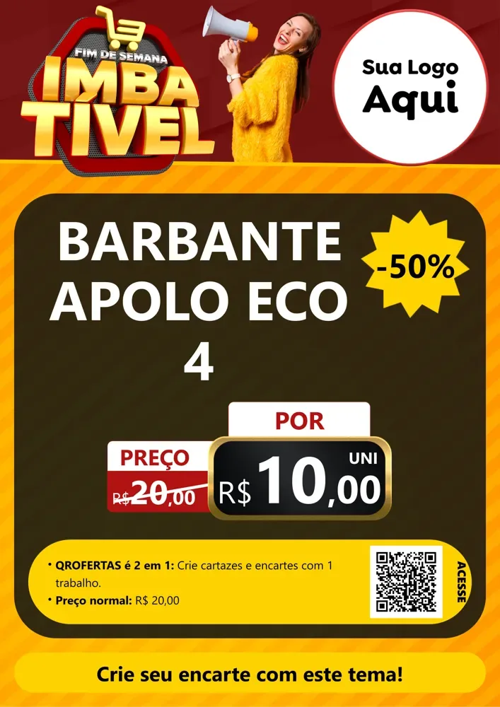 Modelo de Cartaz para Cartaz A4 Vertical com o tema Fim de Semana Imbatível para Armarinho e Aviamentos