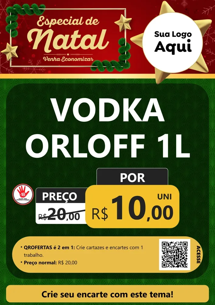 Modelo de Cartaz para Cartaz A4 Vertical com o tema Especial de Natal para Distribuidora de bebidas