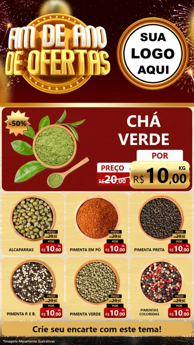 Modelo de Rede Social para Stories com o tema Fim de Ano de Ofertas para Produtos Naturais