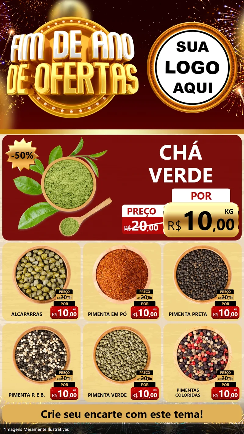 Modelo de Rede Social para Stories com o tema Fim de Ano de Ofertas para Produtos Naturais