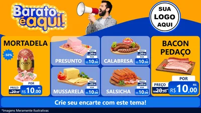 Modelo de TV para TV Horizontal com o tema Barato é aqui para Frios e Laticínios