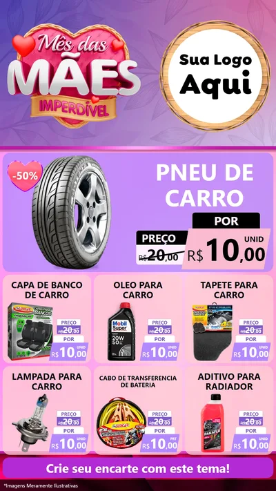 Modelo de Rede Social para Stories com o tema Mês das Mães Imperdível para Auto peças